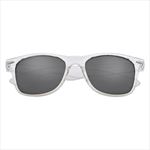 Clear Frame With Silver Mirrored Lenses Front